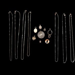 NEW 7 Sterling Silver Necklaces & Charms